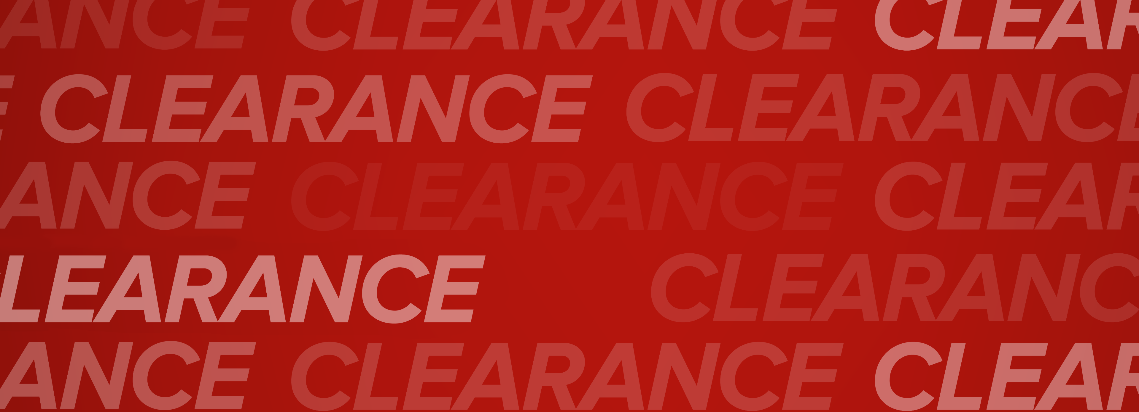 Banner image - Clearance